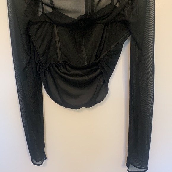 LEAU Milan mesh bustier top black size extra large - Picture 6 of 6